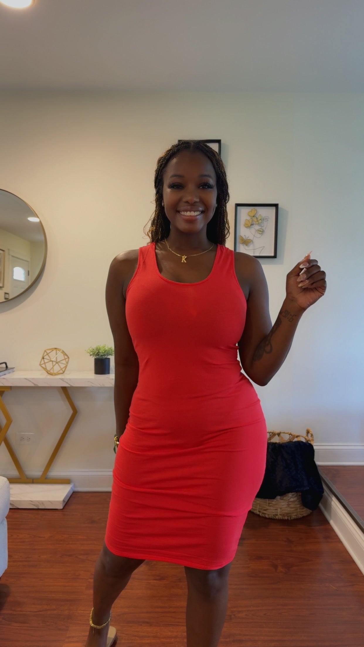 Sweet Shape Dress - Red