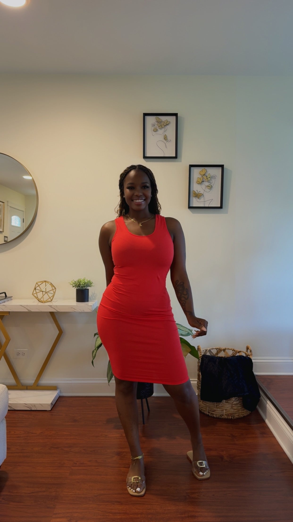 Sweet Shape Dress - Red