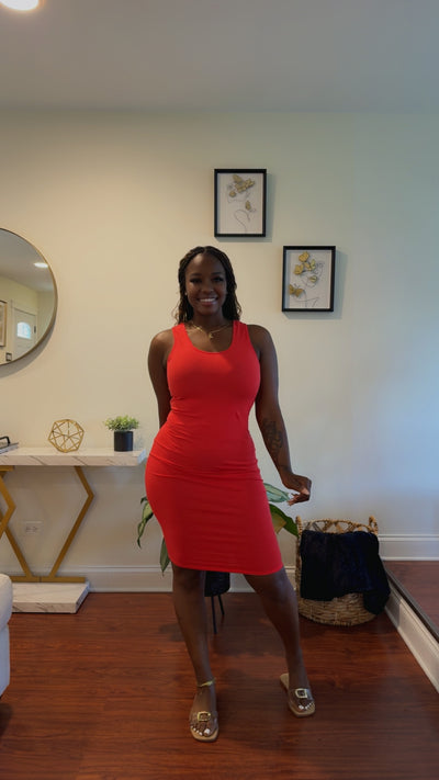 Sweet Shape Dress - Red