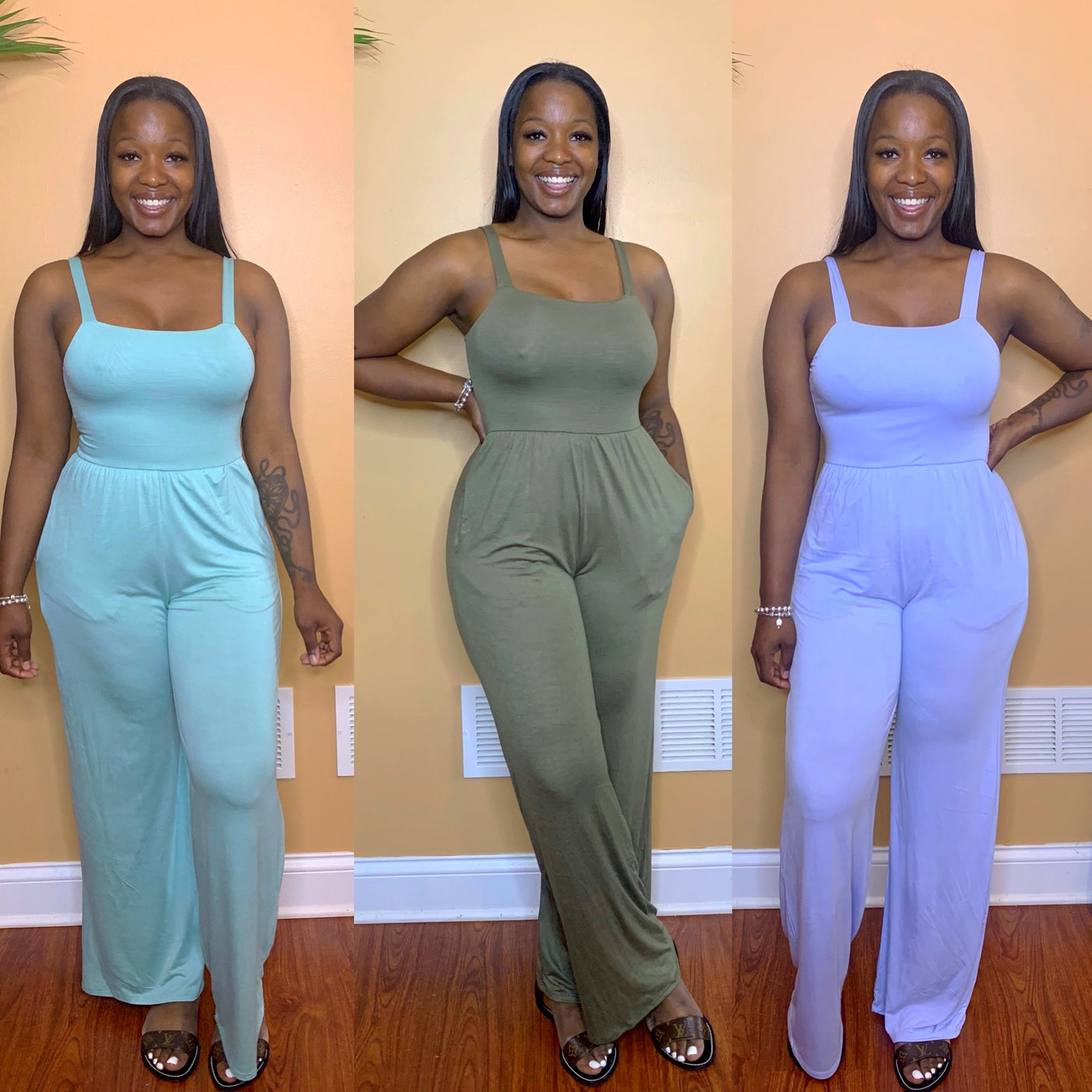 Falling Solid Jumpsuit