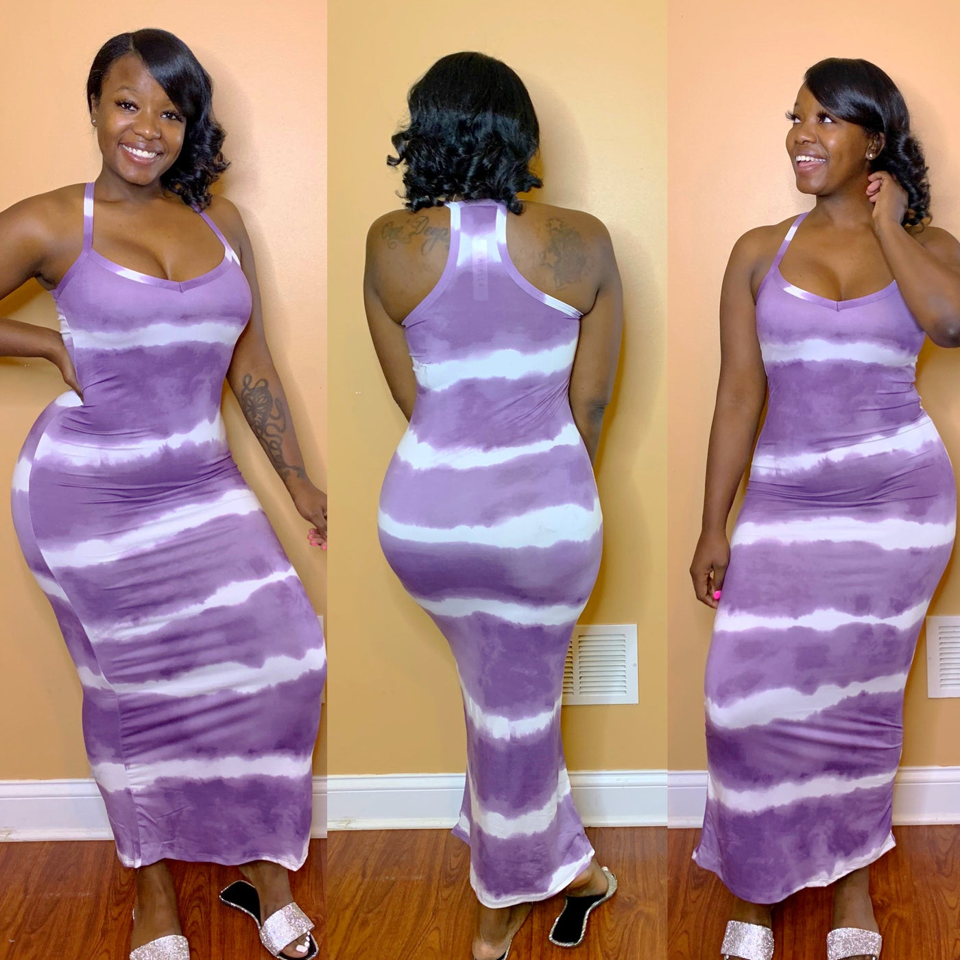 Stripe Tie-Dye Maxi