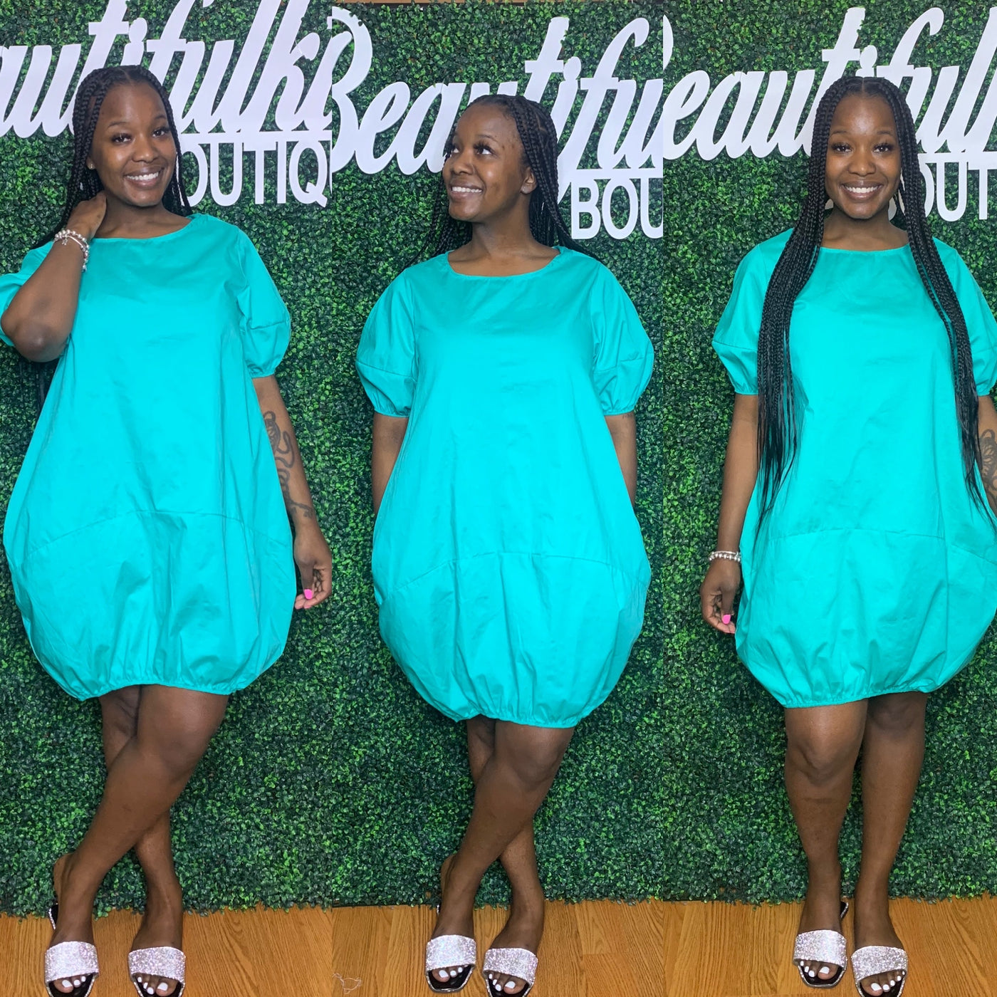 Summer Balloon Dress (Jade)