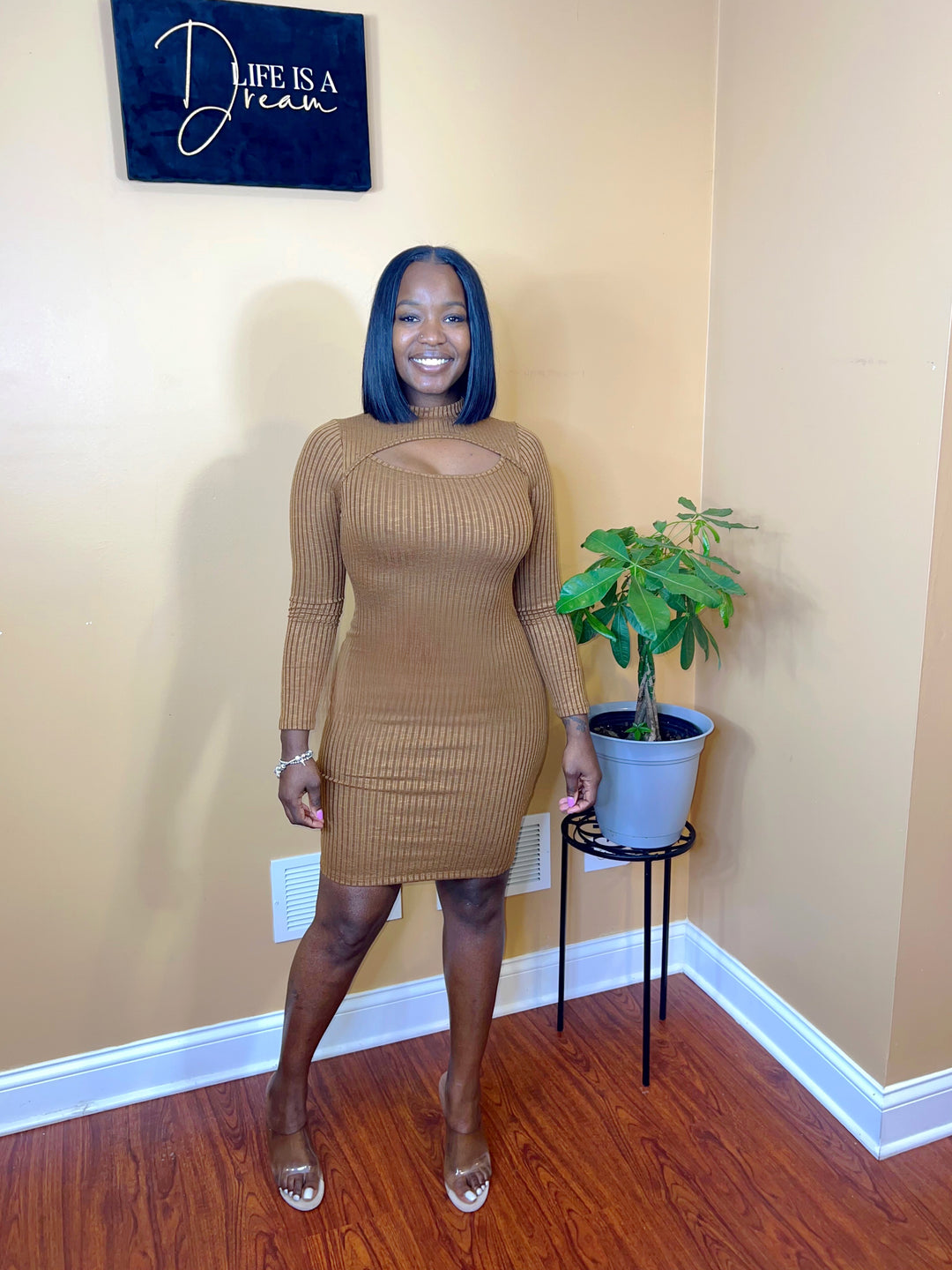 The Mock Neck Dress  Beautifulktc Boutique