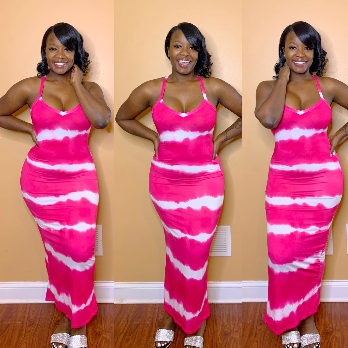 Stripe Tie-Dye Maxi