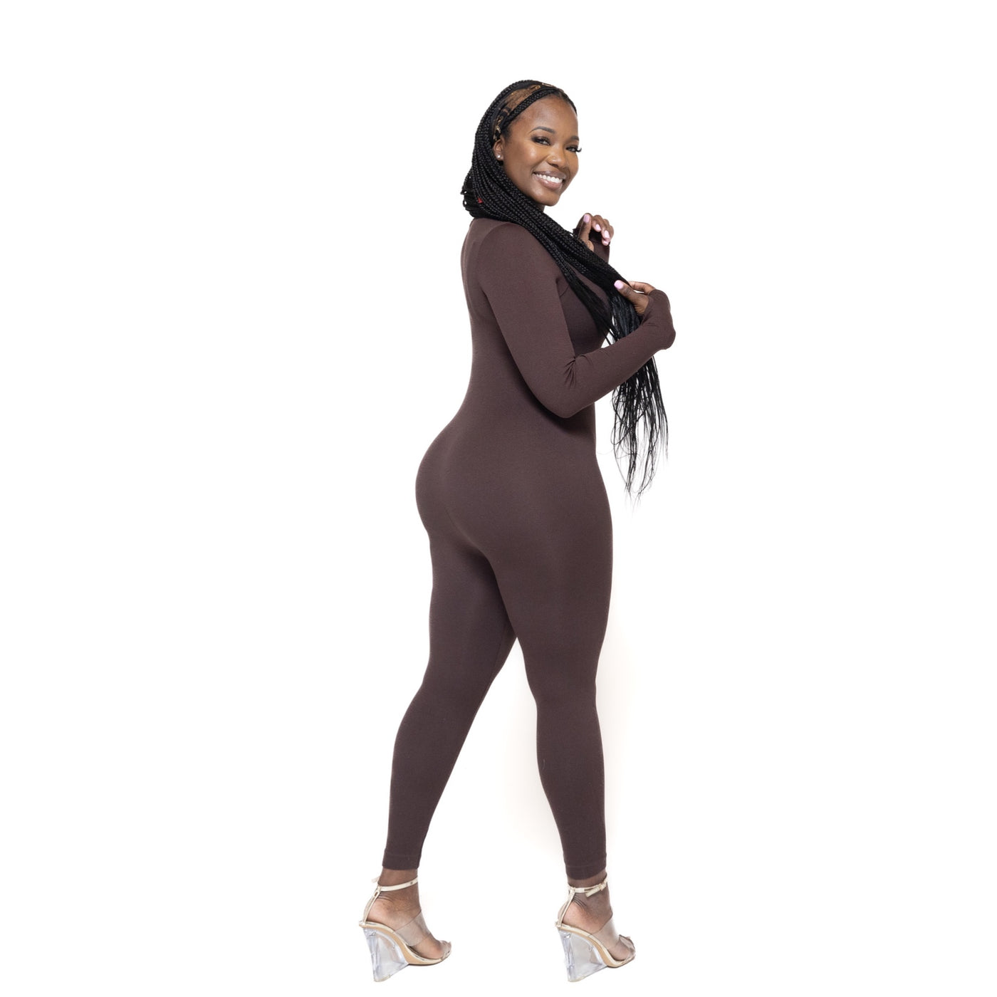 Night Life Jumpsuit (Brown)