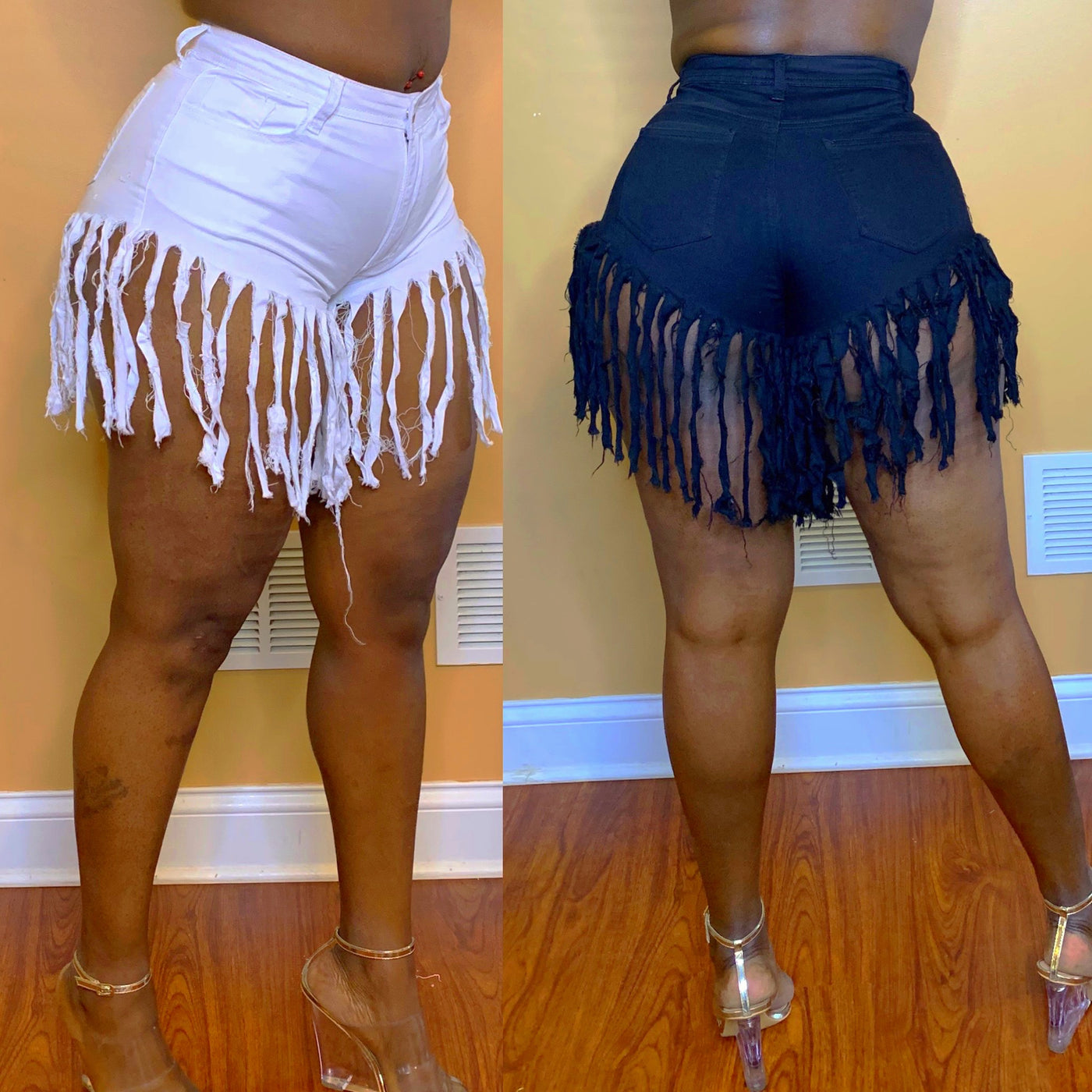 Fringe Shorts (Black or White)